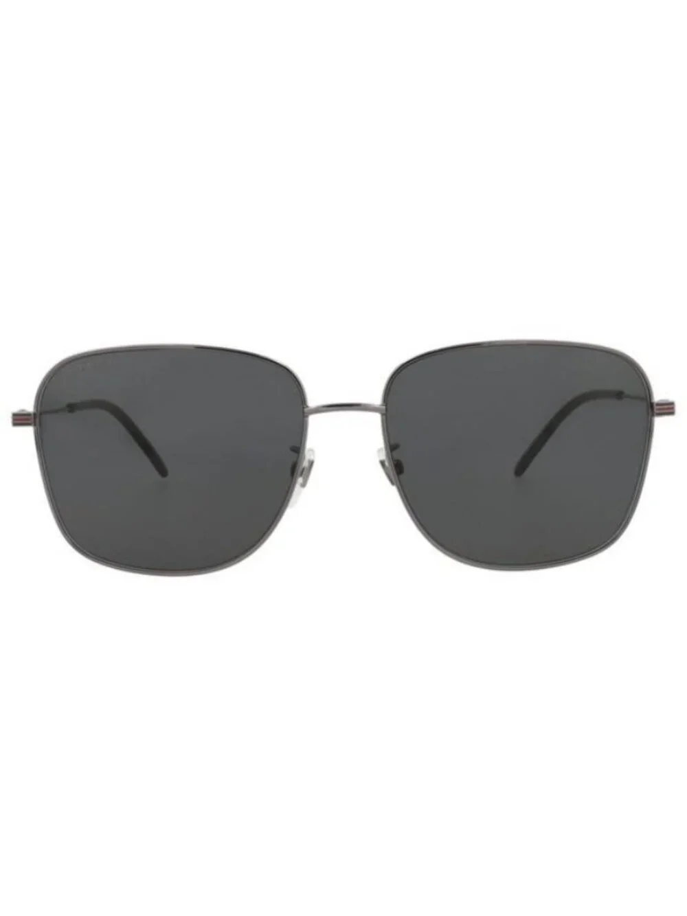 New Gucci Mens Square/Rectangle Ruthenium Ruthenium Grey Fashion Designer Sungla